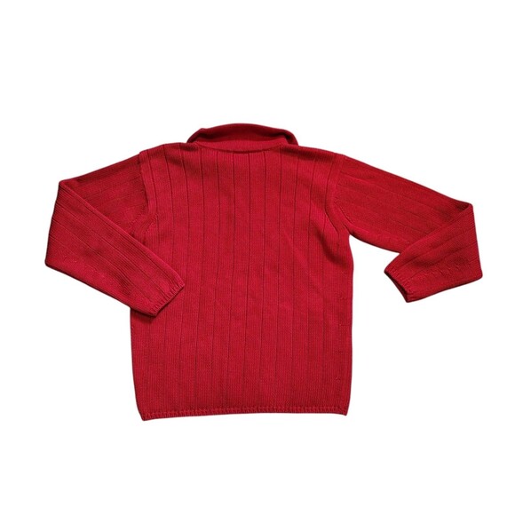 Vintage Polo Jeans Co Ralph Lauren Red 1/4 Zip Up Knit Sweater Men’s Large Y2K - Picture 2 of 6